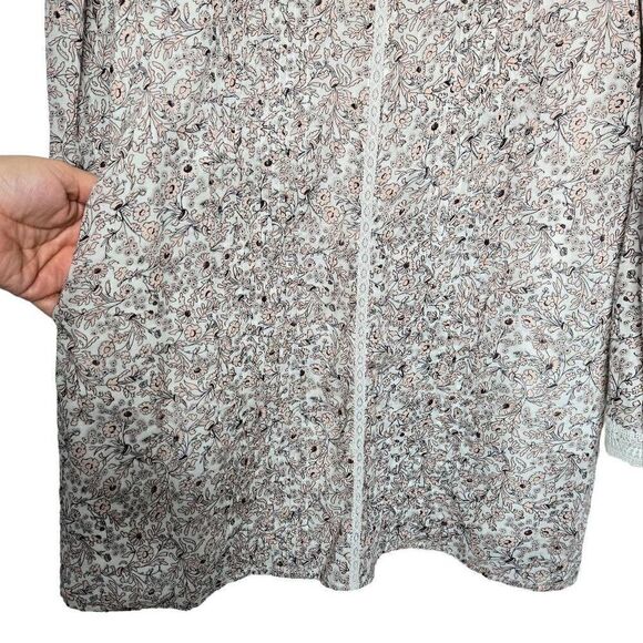 Rebecca Minkoff Floral Pleated Lace Bell Sleeves Mini Dress Size Small - Picture 7 of 12